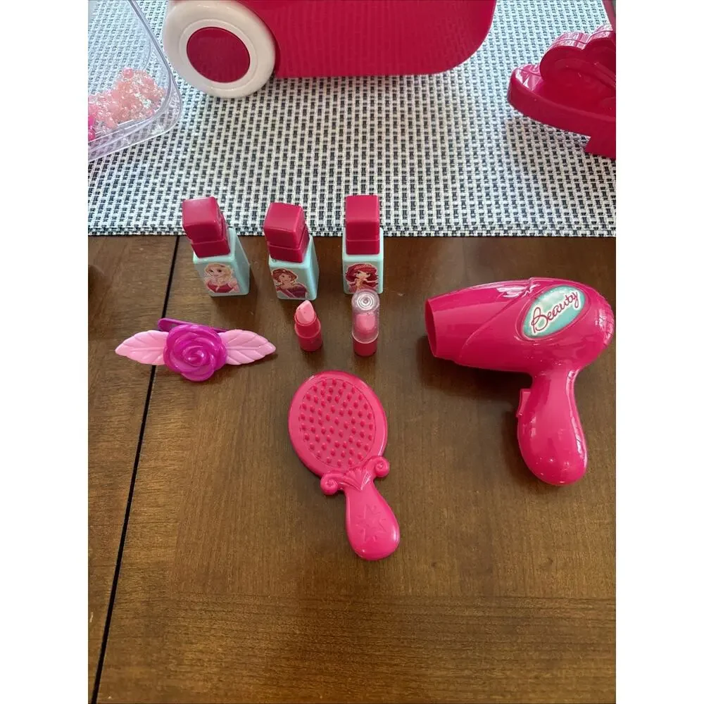 Fashion You Luggage On Wheels Hairbrush Mirror Hair Dryer +